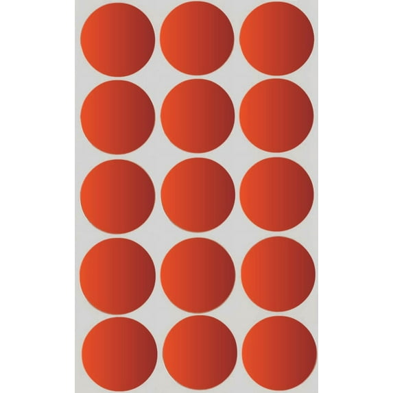 Metallic Red Adhesive Labels Sealing Stickers 1.25 in (30 mm) 750 Pack, Round Dot Sticker Sheets