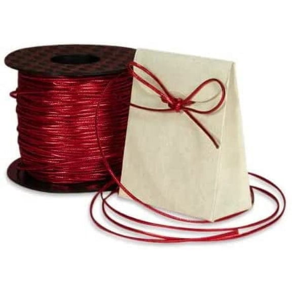 Metallic Red Braided Cord Rope - 1 mm x 144 Yards, Election Day, Veterans Day, Fall, Christmas