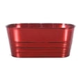 thumbnail image 1 of Metallic Red Metal Planter, 1 of 1