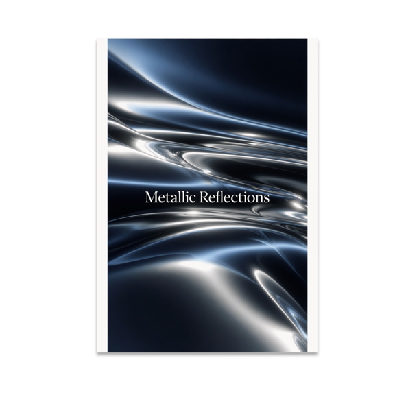 Metallic Reflections Wall Art - Modern Decor Enthusiast - 13x19 Poster Print