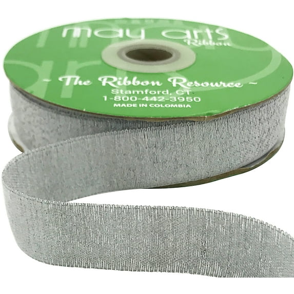 Metallic Ribbon 3/4" X 25yd - Dark Silver