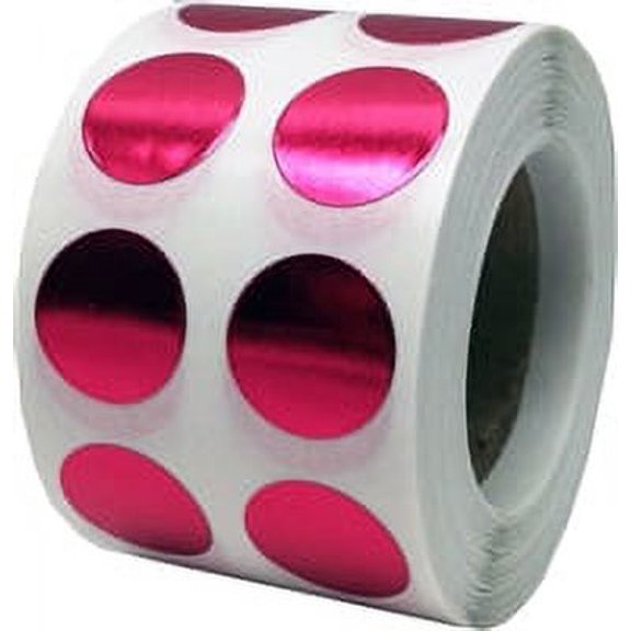 Metallic Rose Circle Dot Stickers | 0.5" Inch Round | 1,000 Pack