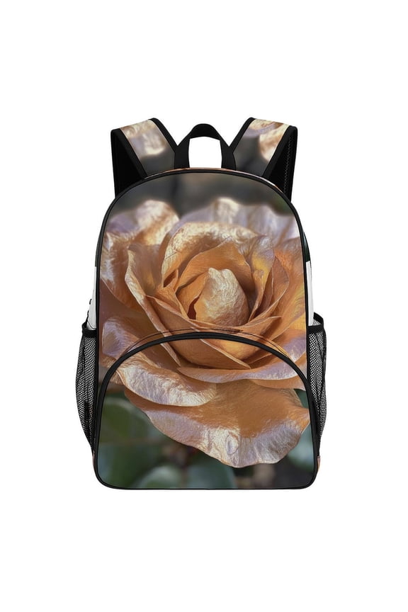 Metallic Rose Golden Sunrise Bloom Backpacks for Backpack for Bookbag