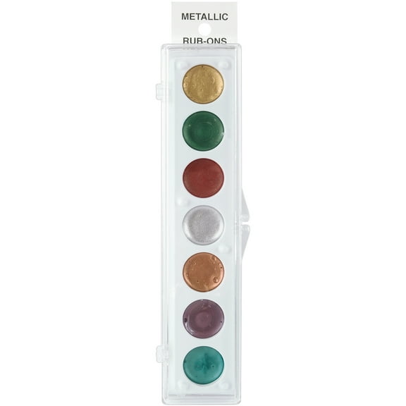Metallic Rub-On Paint Palette - 7 Colors Kit #1