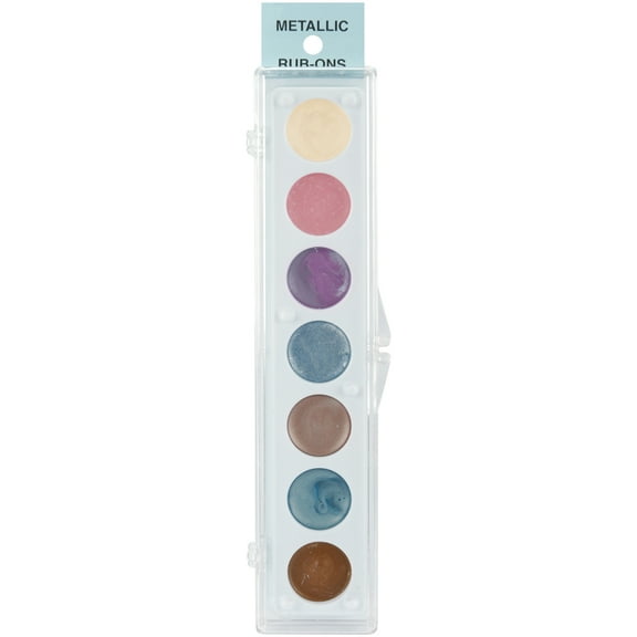 Metallic Rub-On Paint Palette - 7 Colors-Kit #3