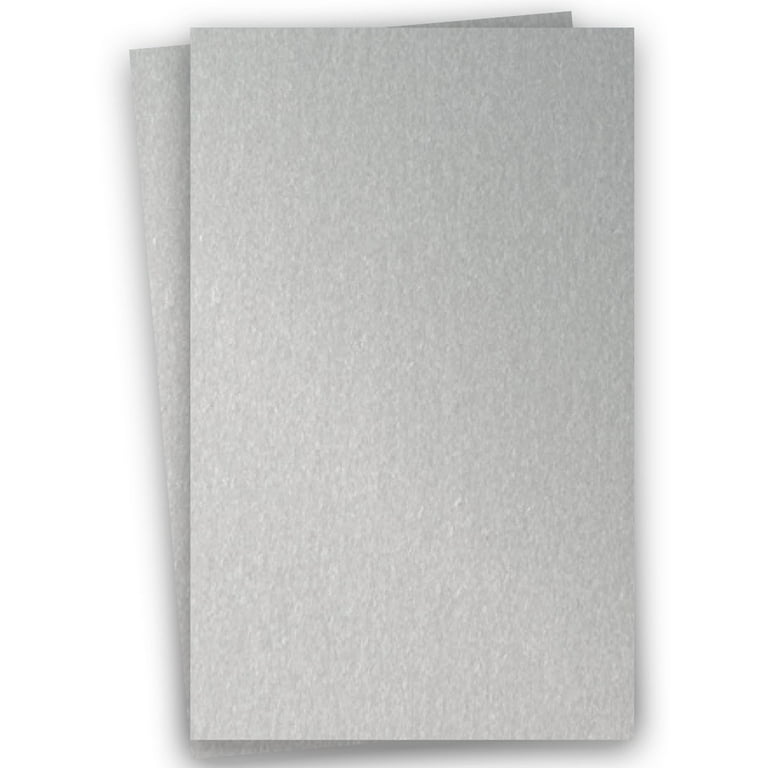 Metallic SILVER 11X17 (Ledger) Paper 105C Cardstock - 100 PK -- Pearlescent  11-x-17 Metallic Card Stock Paper - Great for Business, Card Making,  Designers & More 
