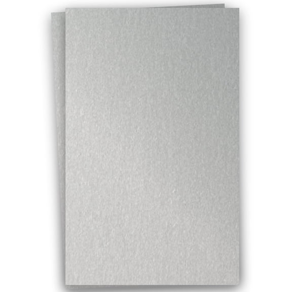 Metallic SILVER 12X18 (Large) Paper 105C Cardstock - 100 PK -- Pearlescent 12-x-18 Large size Metallic Card Stock Paper - Great for Business, Card Making, Designers and DIY