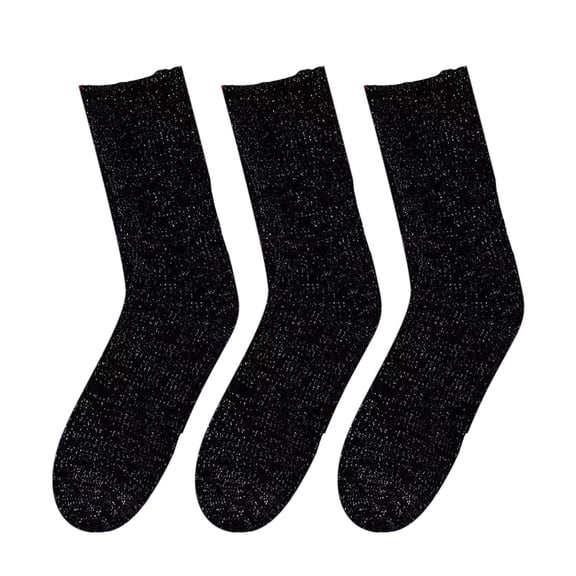 Metallic Sheer Stockings for Everyday Wear - Glitter Lurex Dress Socks with Comfortable Stretch Fit and Reinforced Toe for Home and Casual