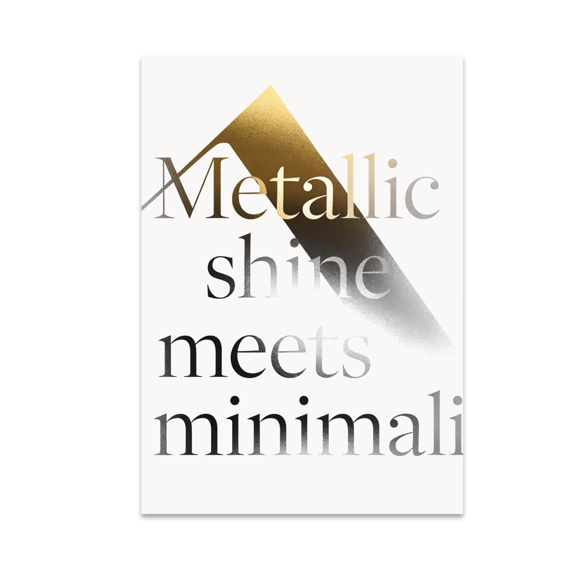 Metallic Shine Meets Minimalism - Modern Decor Enthusiast - 13x19 Poster Print