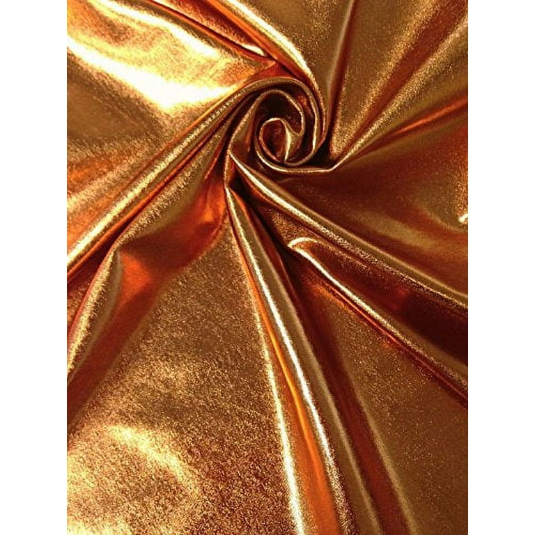 Metallic Shiny All Over Foil Stretch Polyester Spandex Fabric by