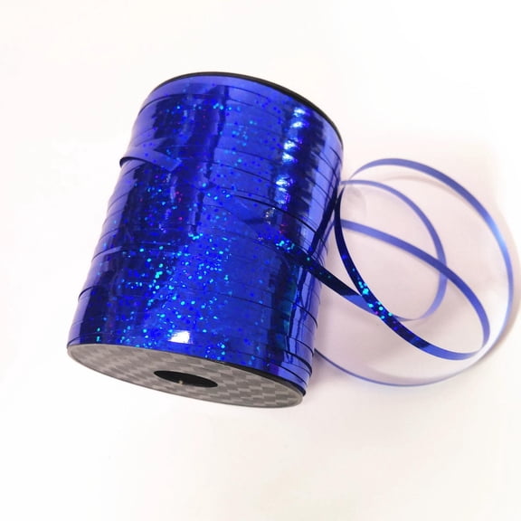 Metallic Shiny Curling Ribbon，400m，0.5cm for Crafts,Gift Wrapping, Balloon String, Baby Shower, Parties & Festivals, Florist Flowers (Laser blue)