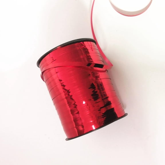 Metallic Shiny Curling Ribbon400m0.5cm for Crafts,Gift Wrapping, Balloon String, Baby Shower, Parties & Festivals, Florist Flowers (red)