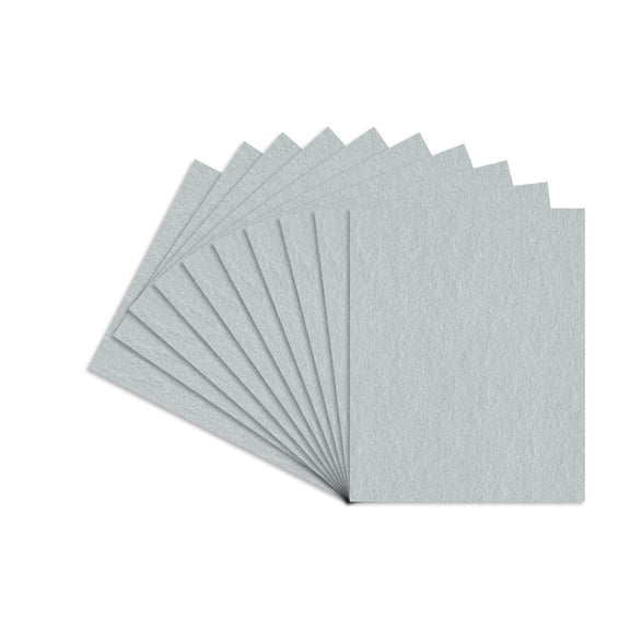 Metallic Silver Acid Free 11x14 Backing Board - Uncut Photo Mat Board - 50 Sheets