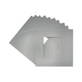 thumbnail image 1 of Metallic Silver Acid Free 20x20 Picture Frame Mats with White Core Bevel Cut for 10x10 Pictures -, 1 of 2