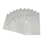 Metallic Silver Acid Free 24x36 Picture Frame Mats with White Core Bevel Cut for 20x30 Pictures -