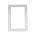 thumbnail image 1 of Metallic Silver Acid Free 8.5x11 Picture Frame Mats with White Core Bevel Cut for 5.5x8.5 Pictures, 1 of 4