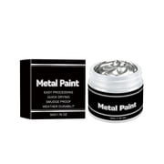Metallic Silver Acrylic Paint, Handcrafts, Canvas, Wood, Fabric, Ceramic, Non-Toxic, Non-Fading Rock Multicolor