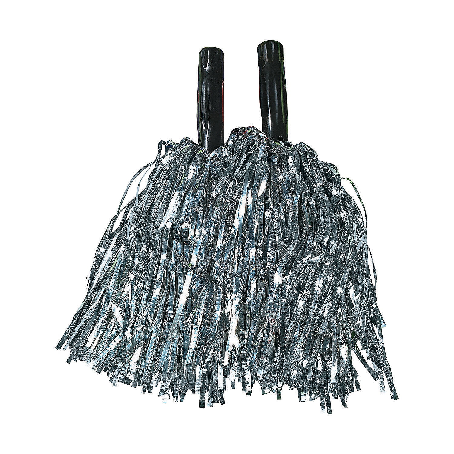 Metallic Silver Pom Poms (12Pc) - Party Favors - 12 Pieces
