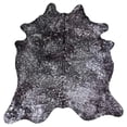 thumbnail image 1 of Metallic Silver on Black Cowhide Rug, 1 of 5