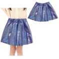 thumbnail image 1 of Metallic Skater Skirts Sequin Sparkly Skirts High Waist Pleated A-Line Blue Mini Skirt Girls Holiday Skirt, 1 of 5