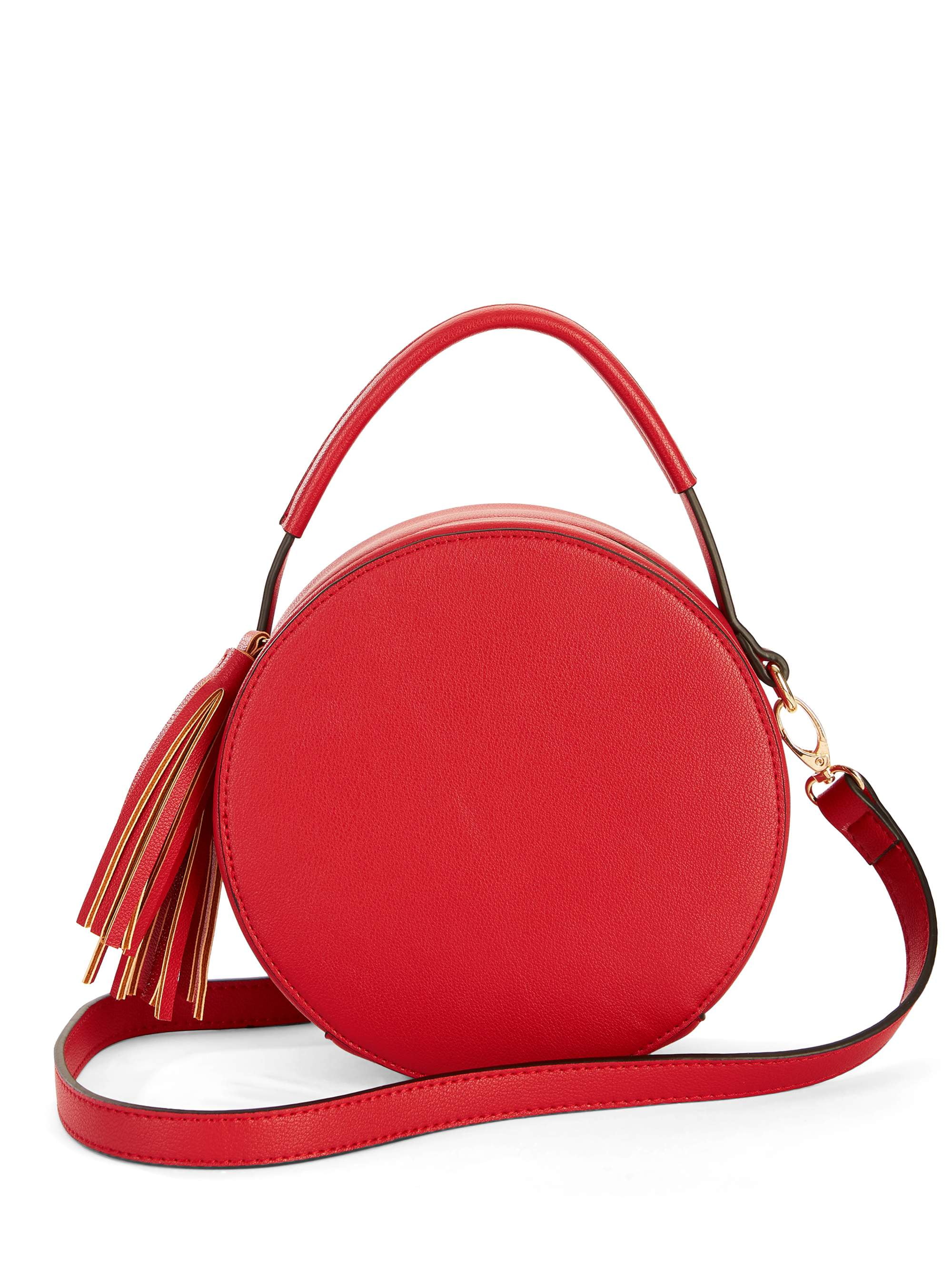 Red circle shop crossbody bag