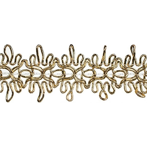 Metallic Star Gimp Trim 1"X10yd-Gold
