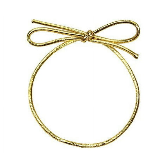 Metallic Stretch Loops Gold 10" Pre-Tied Elastic Bows (Package of 50)
