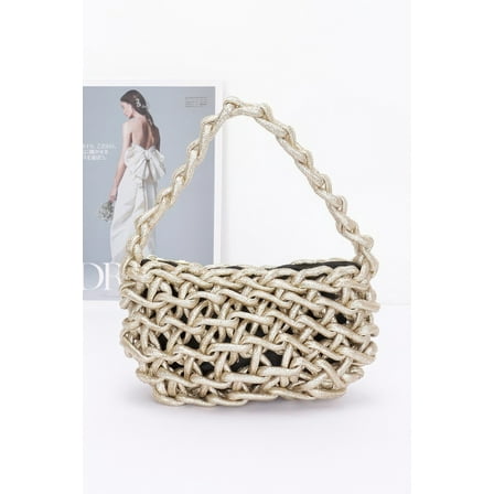 Metallic String Handmade Tote Bag