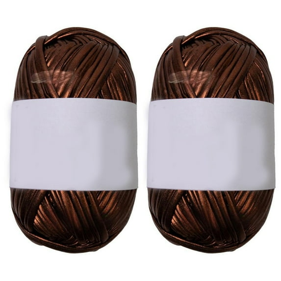 Metallic T-Shirt Yarn 100g/Roll Fabric Knitting Yarn for Knitting Crochet Basket Bags Home Decoration 87.48Yard Total