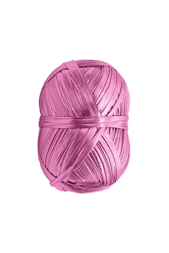 Metallic T-Shirt Yarn Fabric Cloth Knitting Yarn for Handmade Bag Blanket Multicolor Crochet Yarn for Crocheting Bag Weaving Rug Making Beginners DIY Keychain 50Yard