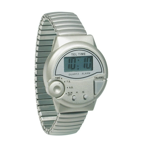 Metallic Talking Watch - Round Face-unisex