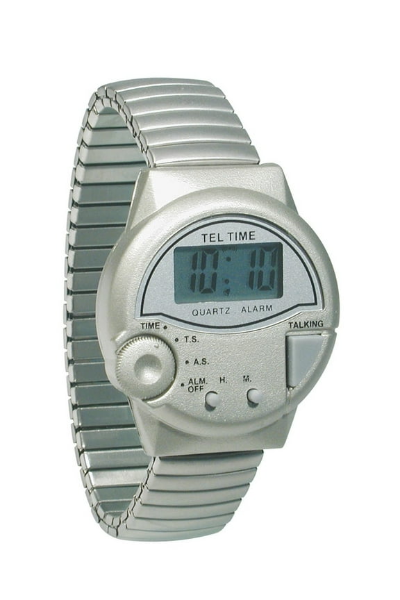 Metallic Talking Watch - Round Face-unisex