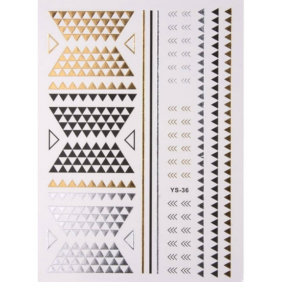 Metallic Temporary Tattoos - Triangles