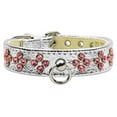 thumbnail image 1 of Metallic Tiara Silver W/ Pink Stones 10 Pet Collar, 1 of 2