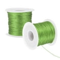thumbnail image 1 of Uxcell Metallic Tinsel Cord Rope, Cord Wrapping Ribbon Non-Stretchy Strings for Gift Thread Ornament Craft Making Fruit Green, 1 of 7
