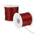 thumbnail image 1 of Uxcell Metallic Tinsel Cord Rope, Cord Wrapping Ribbon Non-Stretchy Strings for Gift Thread Ornament Craft Making Red, 1 of 7