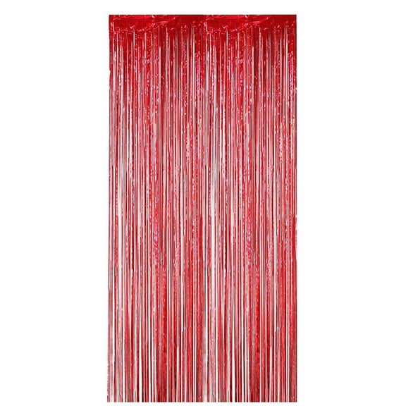 Metallic Tinsel Curtain Photo Booth Door Streamers Backdrop Birthday Wedding Bachelorette Party Decoration