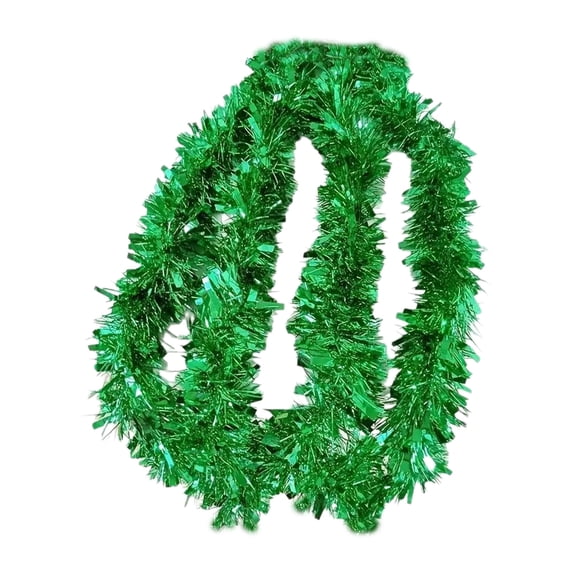 Metallic Tinsel Garland Plastic Hanging Decoration for Christmas Tree, Walls, Doors and Parties Festive Home Decor Accent