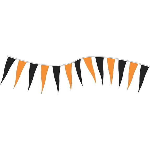 SSWBasics Metallic Triangle Pennant - Black/Gold - 60'L- Decorative Pennant Flags Durable Pennant Flags on a String for Patriotic Celebrations and Events