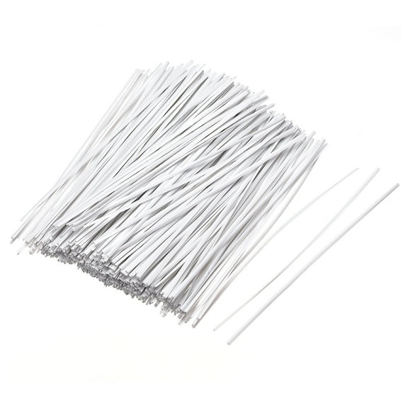 Metallic Twist Ties 100mm x 1.8mm Plastic White Cable Cord Ties 1000pcs