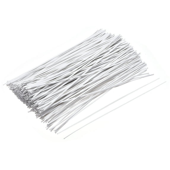 Metallic Twist Ties 150mm x 1.8mm Plastic White Cable Cord Ties 1000pcs