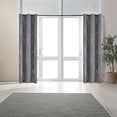 thumbnail image 1 of Metallic Wavy Line Blackout Curtain 52W x 63L Inch Grommet Top Thermal Curtain for Bedroom Living Room, 1 of 9