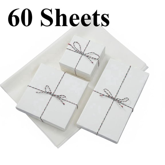 Chengjian Tissue Paper, Pearlescent Shiny White, 60 Sheets