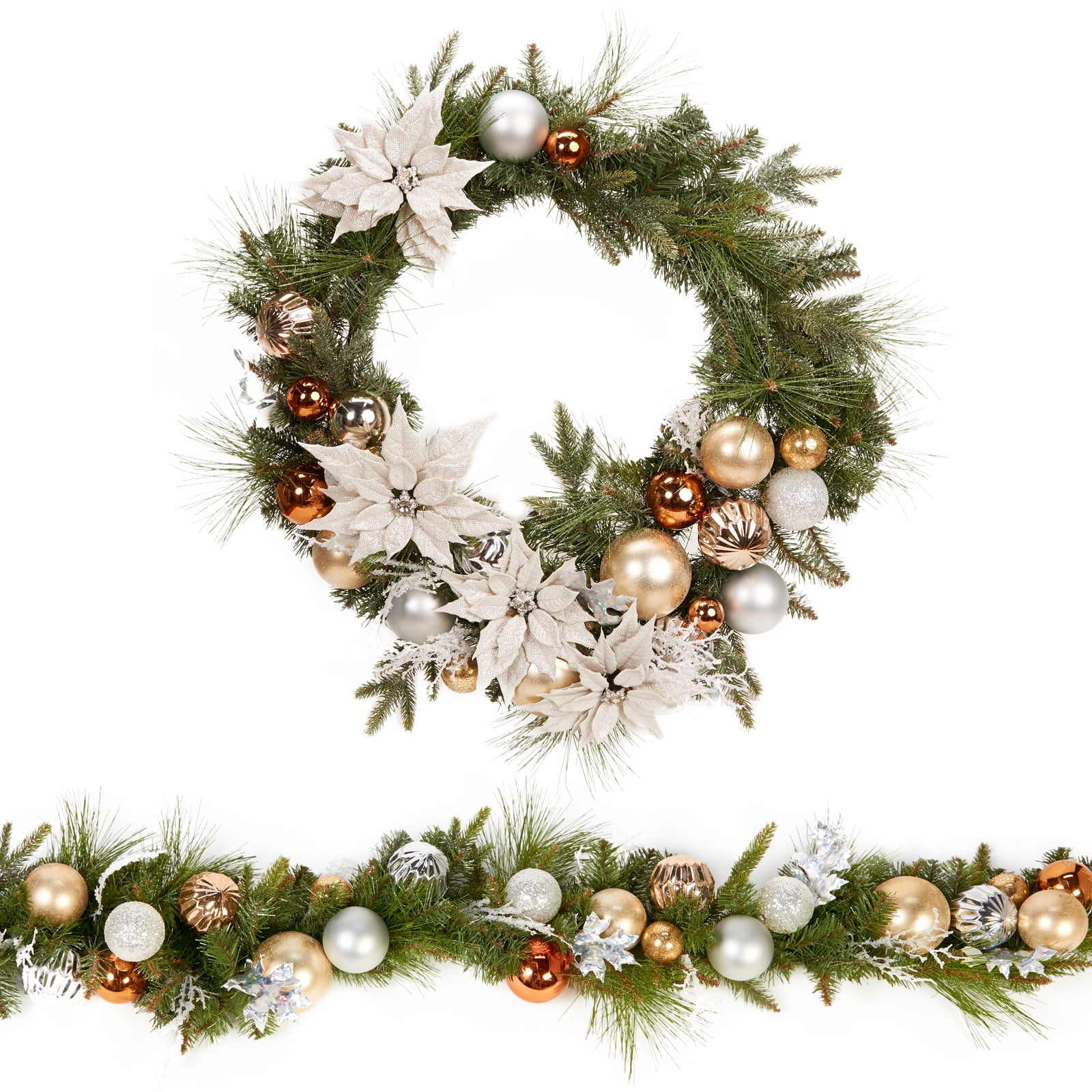 Metallic Wreath & Garland Set