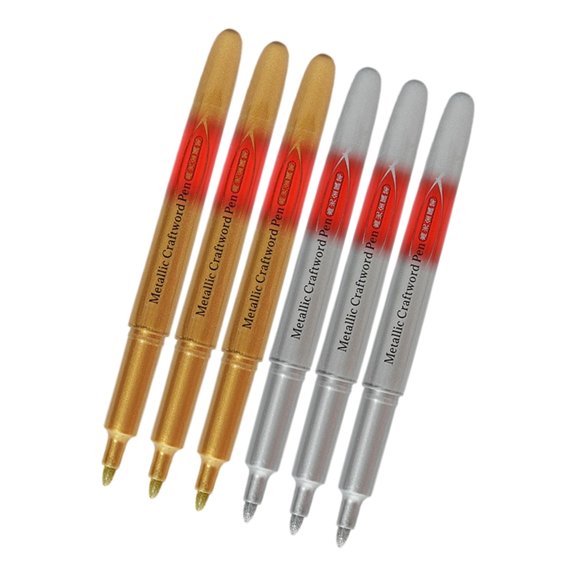 Metallic Writing Signatures Pen Set for Autograph , 6/12 Autograph Pens for Sports Shirts, Displays and Collector