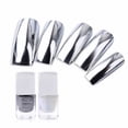 thumbnail image 1 of Metallic painted nail art, 1 of 5