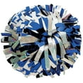 thumbnail image 1 of Metallic with Holographic Mix Cheerleading Pom - Royal/Silver, 1 of 1