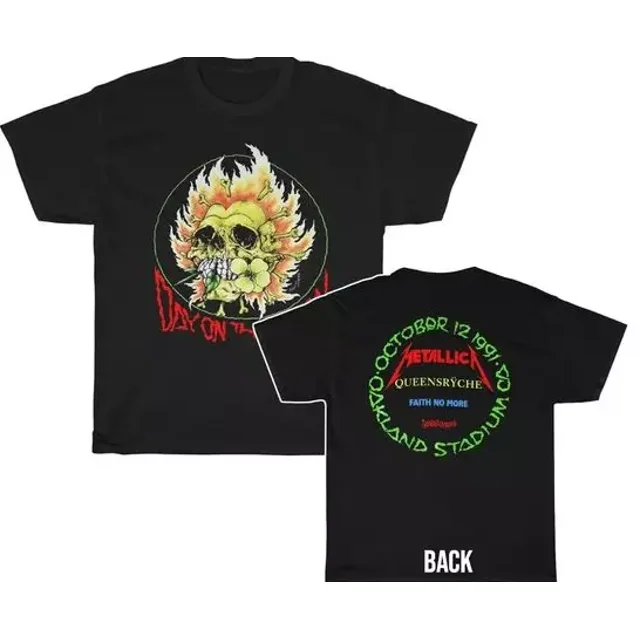 Metallica 10 12 91 Day on The Green Oakland Stadium Queensryche F Shirt