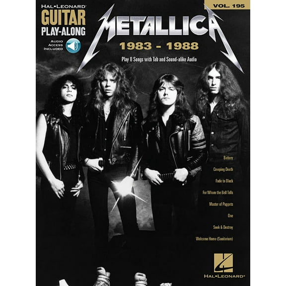 Metallica: 1983-1988 Guitar Play-Along Volume 195 Tablature Songbook with Online Audio Play Iconic Metallica Songs with , (Paperback)
