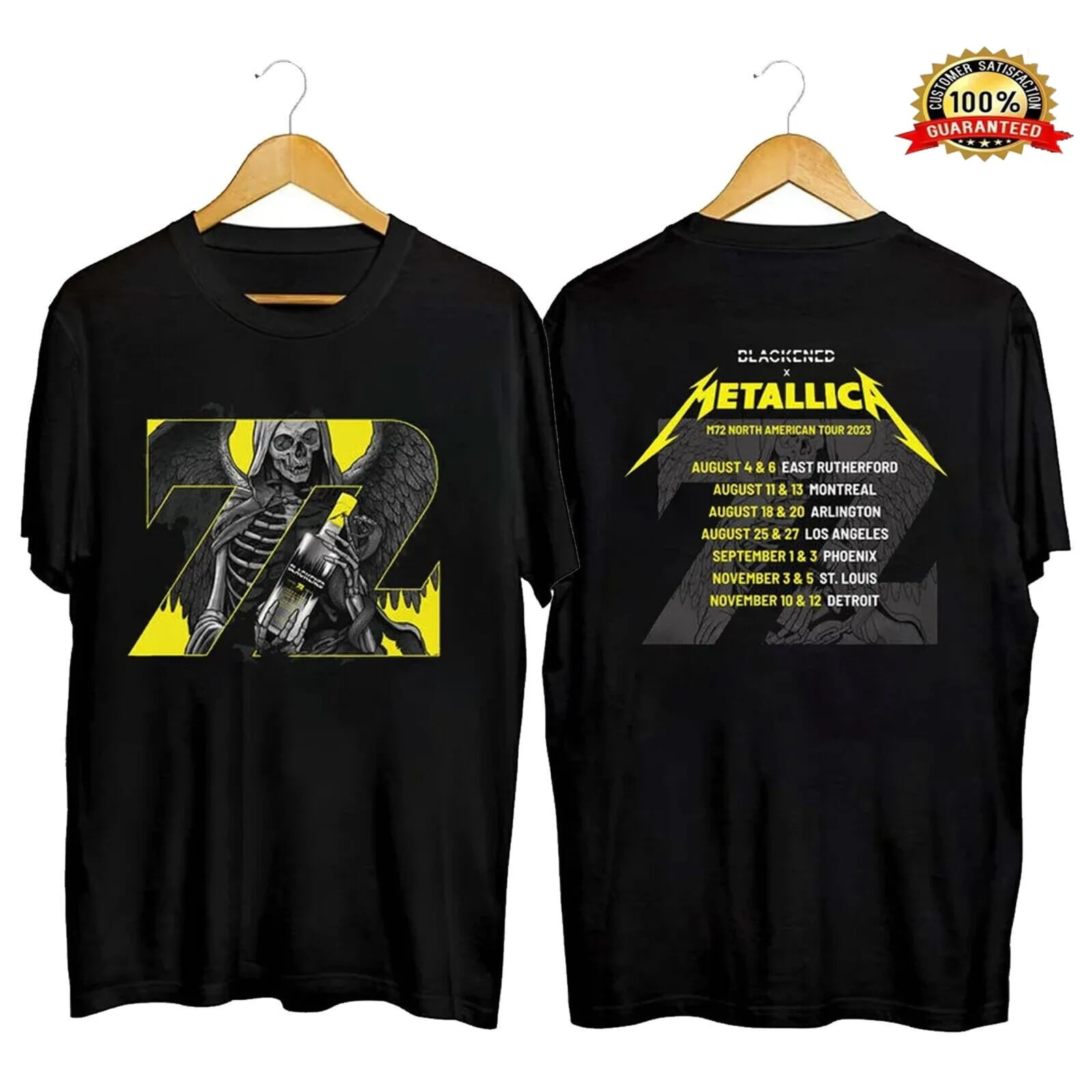 Metallica 72 Seasons 2023 2024 World Tour Metal Music Concert TShirt